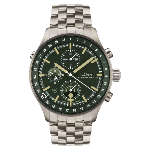 Sinn Hunting Watch 3006 44mm Green Dial Black Strap