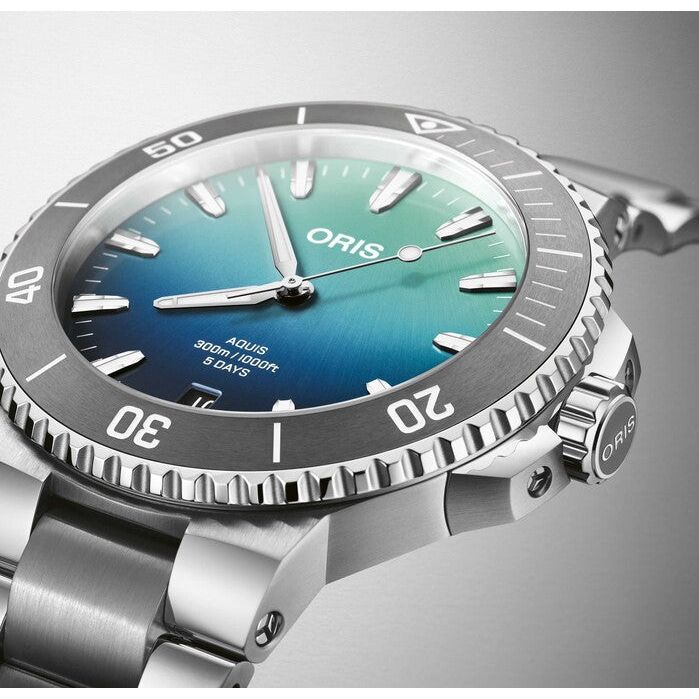 Oris Aquis Great Barrier Reef Limited Edition IV 43.5mm Blue Dial Silver Steel Bracelet