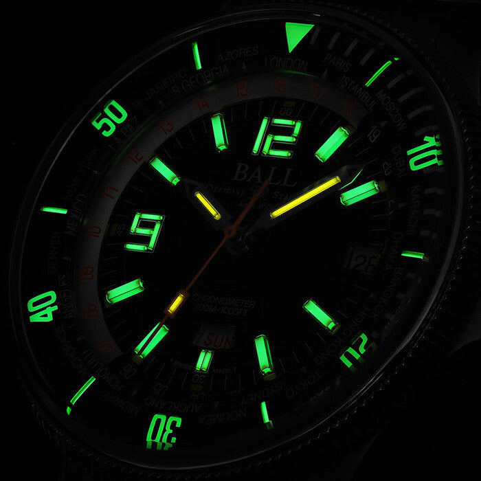 Ball Watch Watch Engineer Master II Worldtime 42mm Black Dial Silver Steel Bracelet