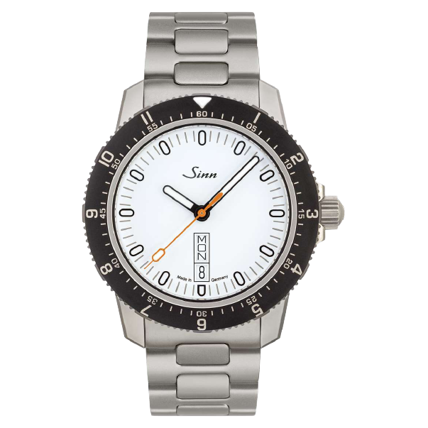 Sinn 105 St Sa W 39.5mm White Dial Silver Steel Bracelet