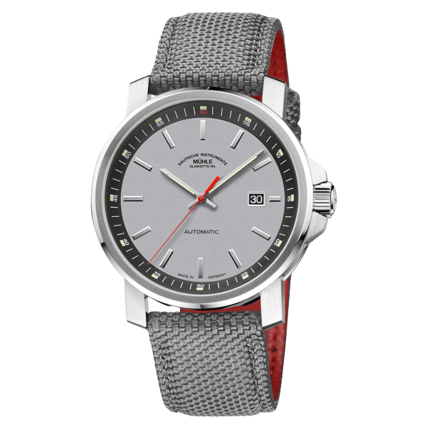 Mühle Glashütte 29er 42.4mm Silver Grey Dial Grey Strap