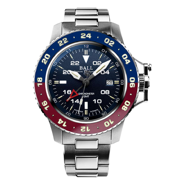 Ball Watch Watch Engineer Hydrocarbon AeroGMT 42mm Blue Dial Silver Steel Bracelet