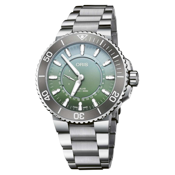 Oris Dat Watt Limited Edition II 43.5mm Green Dial Silver Steel Bracelet