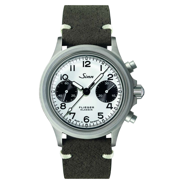 Sinn 356 Pilot Classic W 38.5mm White Dial Grey Strap