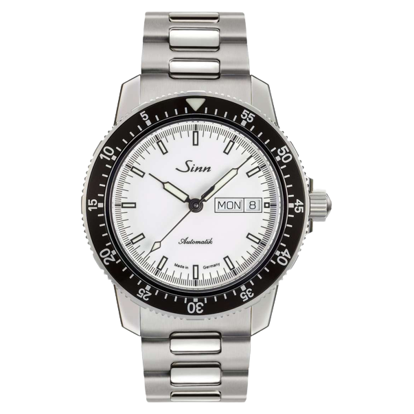 Sinn 104 St Sa I W 41mm White Dial Silver Steel Bracelet