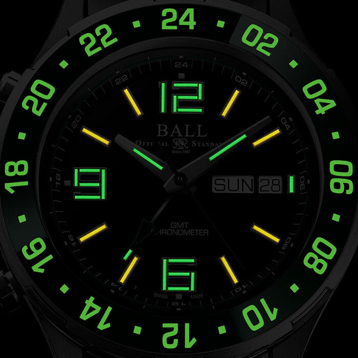 Ball Watch Watch Roadmaster Marine GMT 40mm Black Dial Silver Steel Bracelet