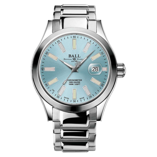 Ball Watch Watch Engineer III Marvelight 42mm Ice Blue Dial Silver Steel Bracelet