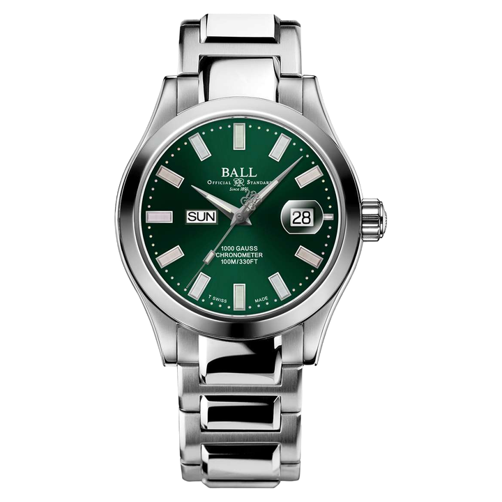 Ball Watch Watch Engineer III Marvelight 40mm Green Dial Silver Steel Bracelet