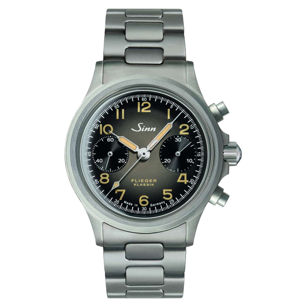 Sinn 356 Pilot Classic AS E 38.5mm Gradient from anthracite to black Dial Silver Steel Bracelet