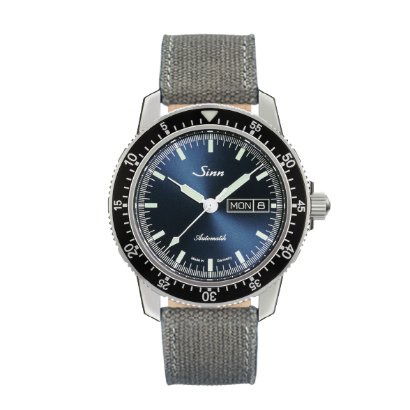 Sinn 104 St Sa I B 41mm Blue Dial Grey Strap
