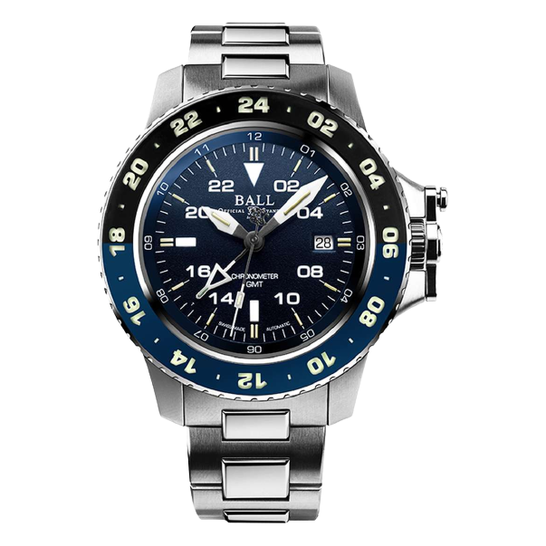 Ball Watch Watch Engineer Hydrocarbon AeroGMT 42mm Blue Dial Silver Steel Bracelet