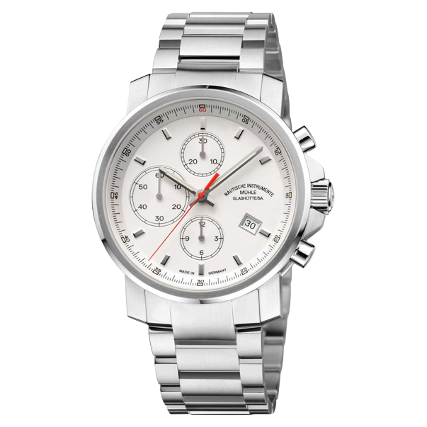 Mühle Glashütte 29er 42.4mm White Dial Silver Steel Bracelet