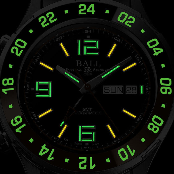 Ball Watch Watch Roadmaster Marine GMT 40mm Black Dial Silver Steel Bracelet