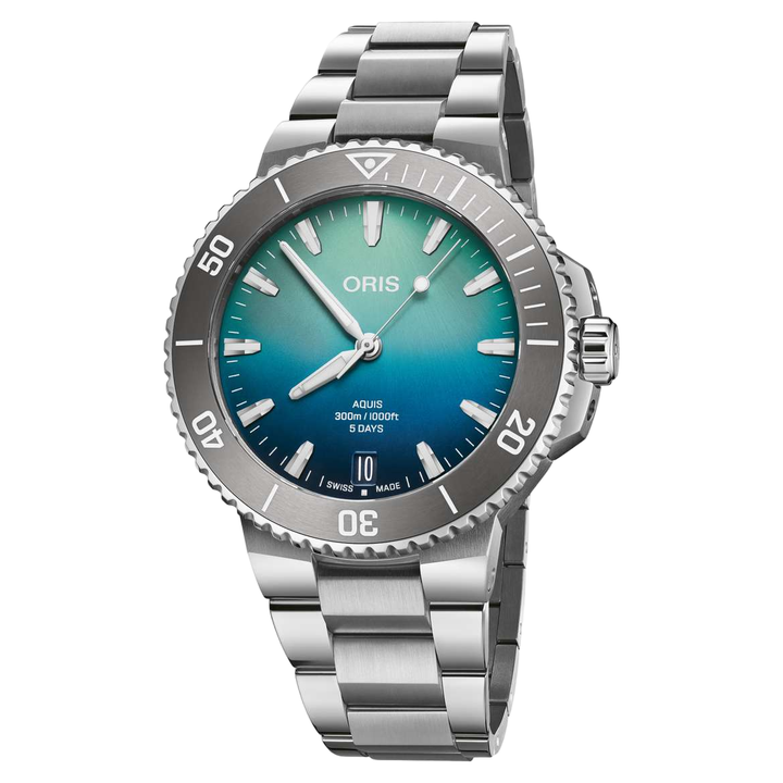 Oris Aquis Great Barrier Reef Limited Edition IV 43.5mm Blue Dial Silver Steel Bracelet