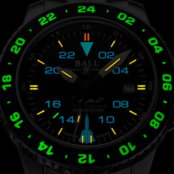 Ball Watch Watch Engineer Hydrocarbon AeroGMT Sled Driver 42mm Black Dial Black Strap