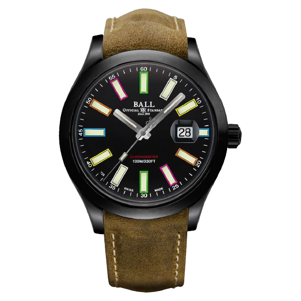 Ball Watch Watch Engineer II Rainbow 42mm Black Dial Strap