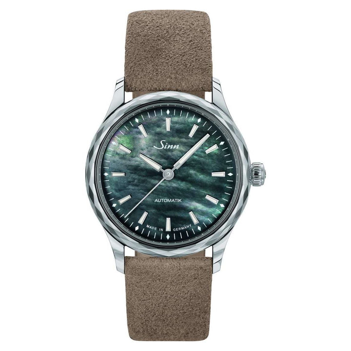 Sinn 534 MOP S 34mm Black MOP Dial Sand-Colored Leather Strap