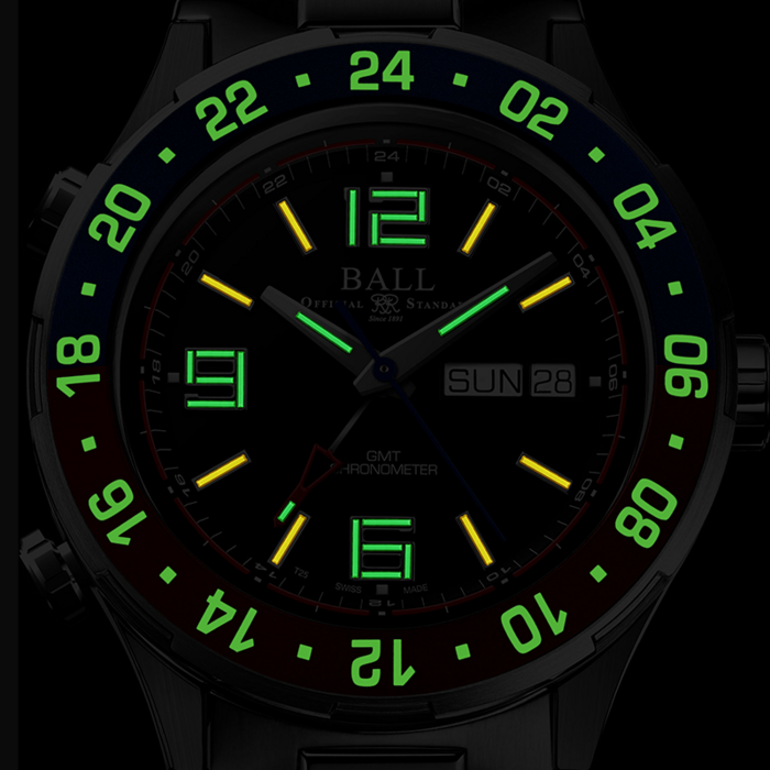 Ball Watch Roadmaster Marine GMT 40mm Black Dial Silver Steel Bracelet