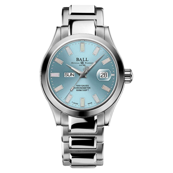 Ball Watch Watch Engineer III Marvelight 40mm Ice Blue Dial Silver Steel Bracelet