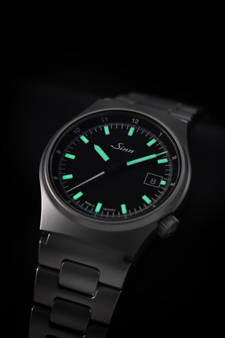 SINN 544 38.5mm Black Dial Silver Stainless Steel Bracelet