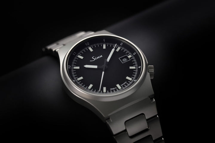 SINN 544 38.5mm Black Dial Silver Stainless Steel Bracelet