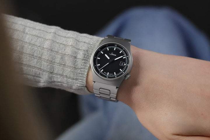 SINN 544 38.5mm Black Dial Silver Stainless Steel Bracelet