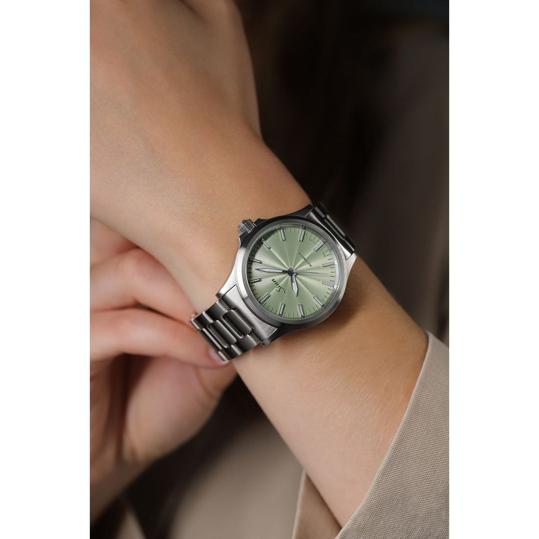 Sinn 556 SAGE 38.5mm Sage Dial Silver Steel Bracelet