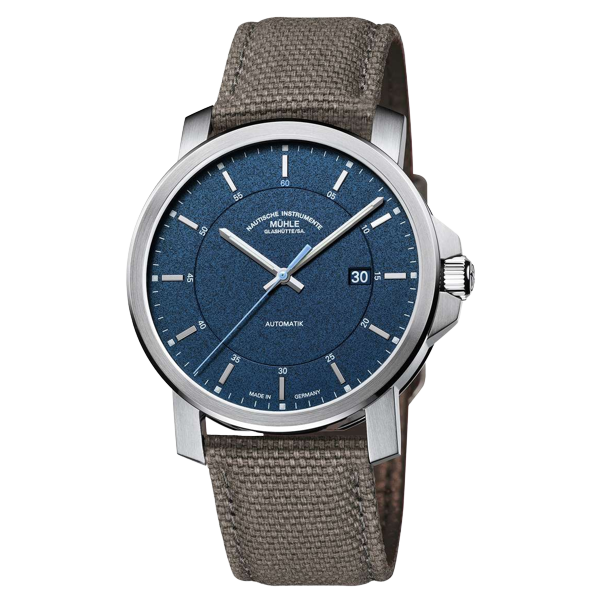 Mühle Glashütte 29er 42.4mm Blue Dial Grey Strap