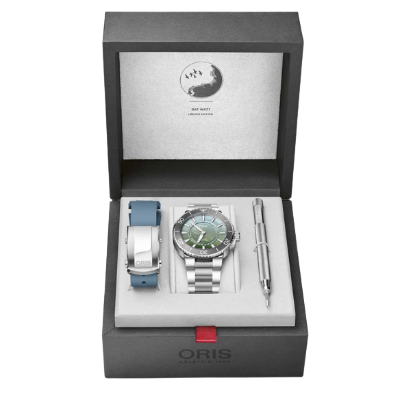 Oris Dat Watt Limited Edition II 43.5mm Green Dial Silver Steel Bracelet