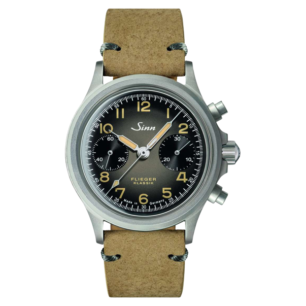 Sinn 356 Pilot Classic AS E 38.5mm Gradient from anthracite to black Dial Sand Strap