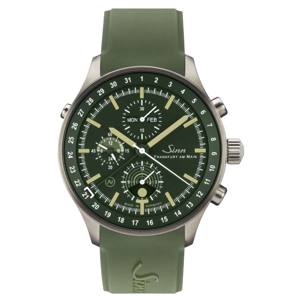 Sinn Hunting Watch 3006 44mm Green Dial Silver Steel Bracelet