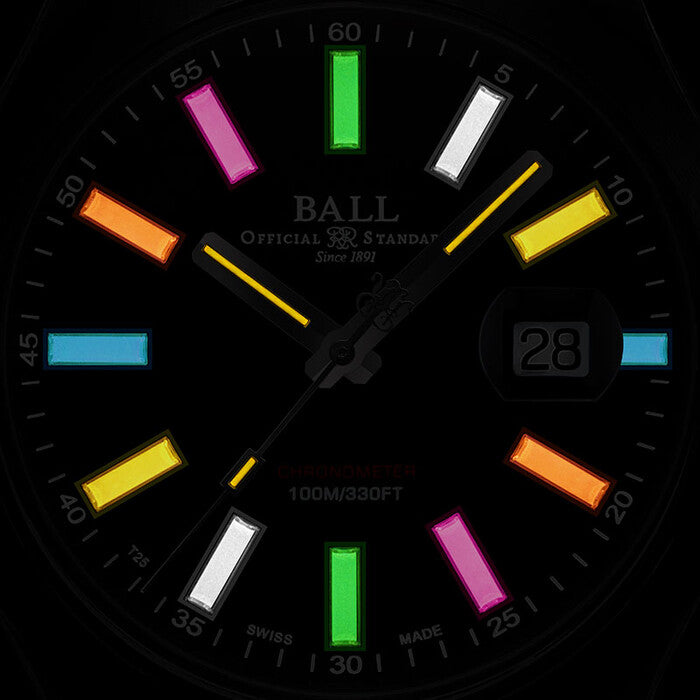 Ball Watch Watch Engineer II Rainbow 42mm Black Dial Strap