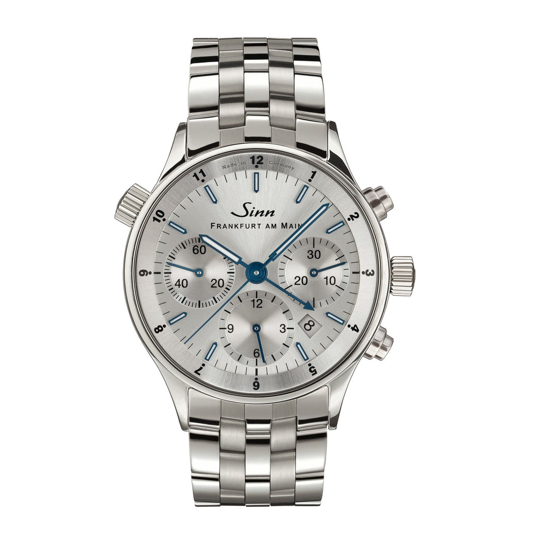 Sinn 6000 Anniversary III 38.5mm Silver Dial Silver Steel Bracelet