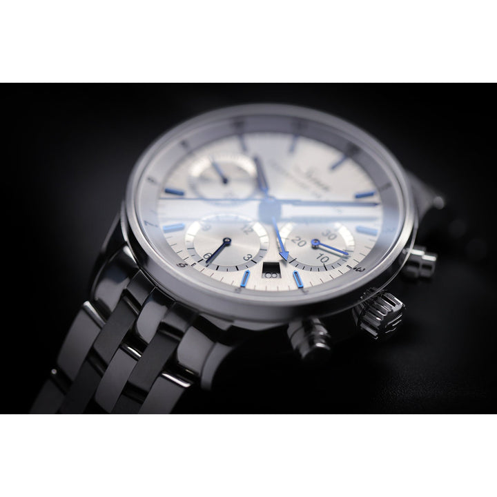 Sinn 6000 Anniversary III 38.5mm Silver Dial Silver Steel Bracelet