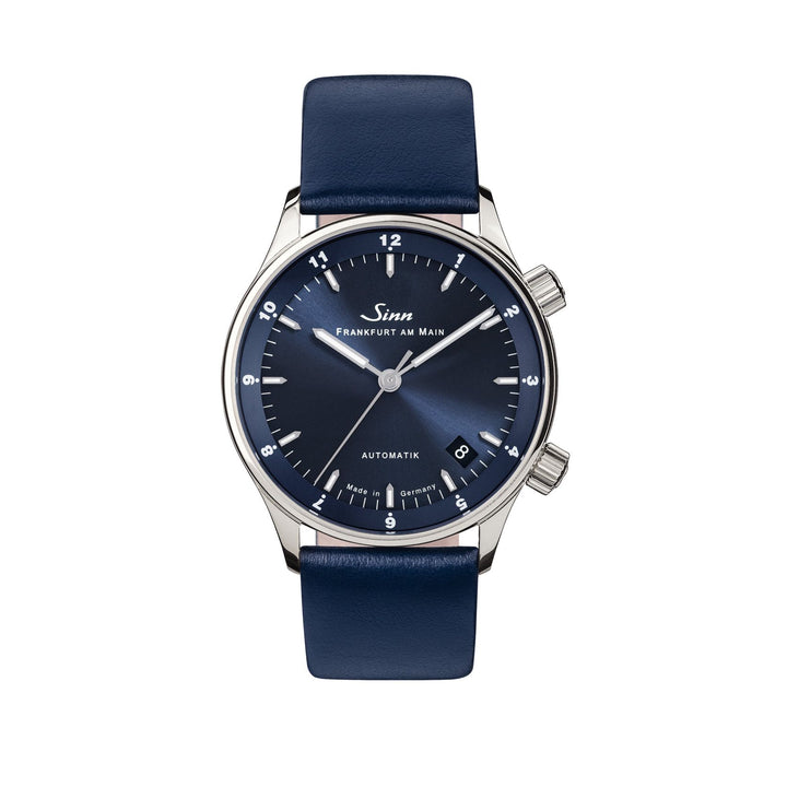 Sinn 6033 B 34mm Blue Dial Silver Steel Bracelet