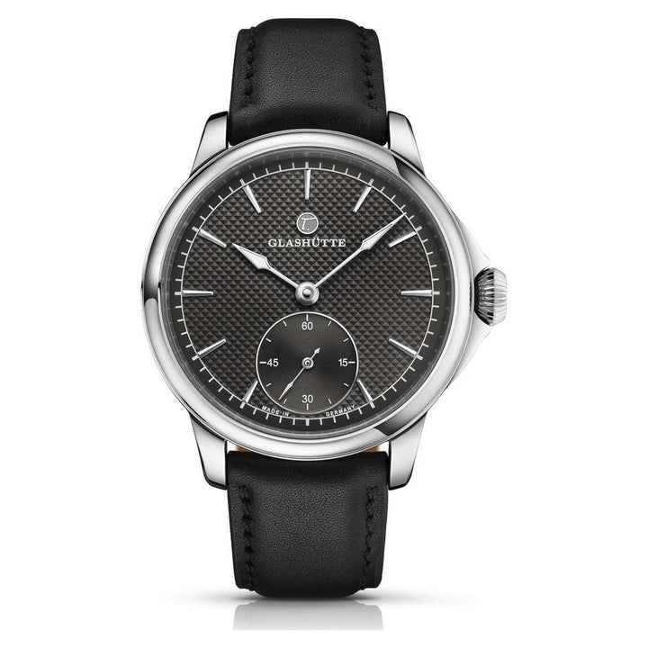 Tutima Patria 41mm Anthracite Dial Black Leather Strap