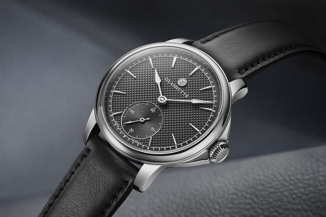 Tutima Patria 41mm Anthracite Dial Black Leather Strap