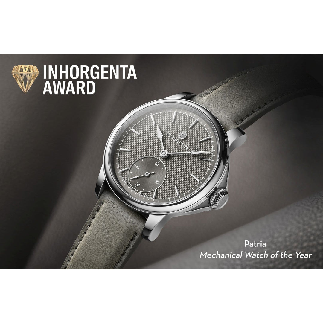 Tutima Glashütte Patria 41mm Grey Dial Grey Leather Strap