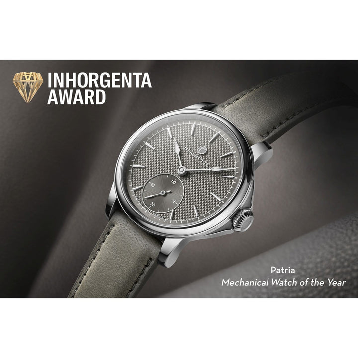 Tutima Glashütte Patria 41mm Grey Dial Grey Leather Strap