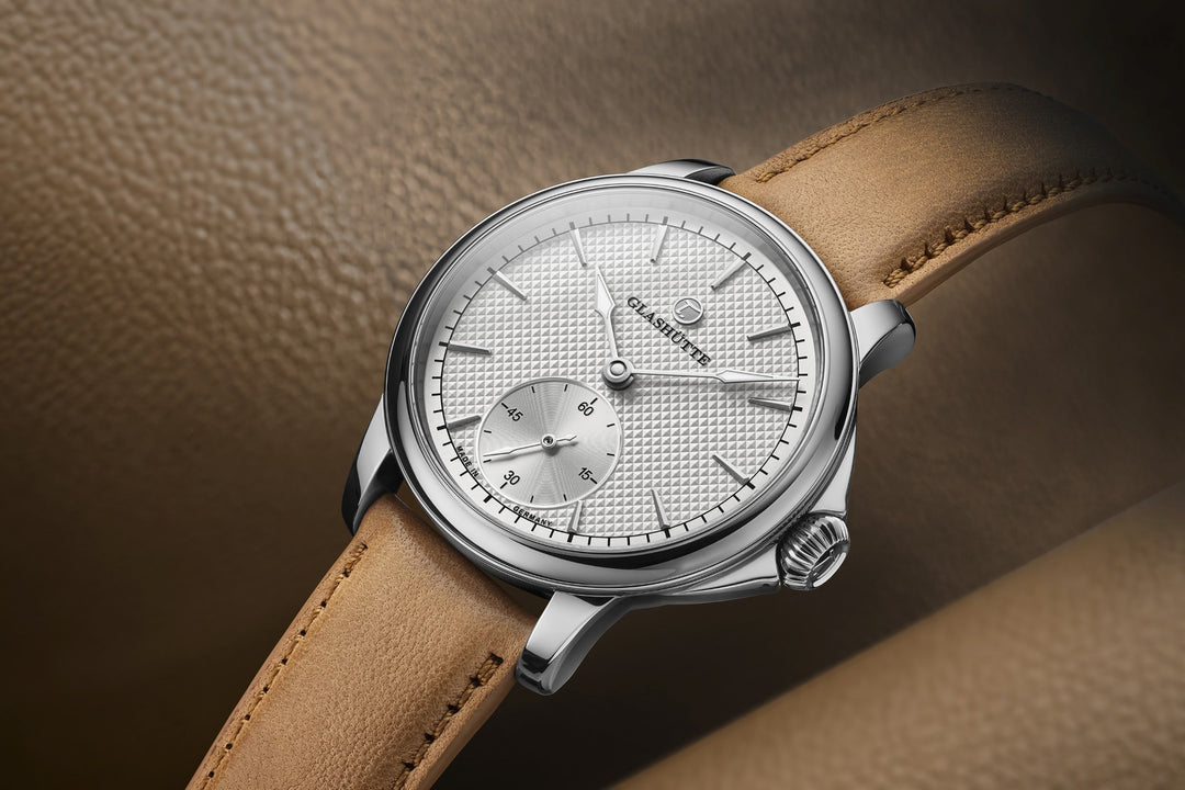 Tutima Patria 41mm Silver-white Dial Brown Sheepskin Strap