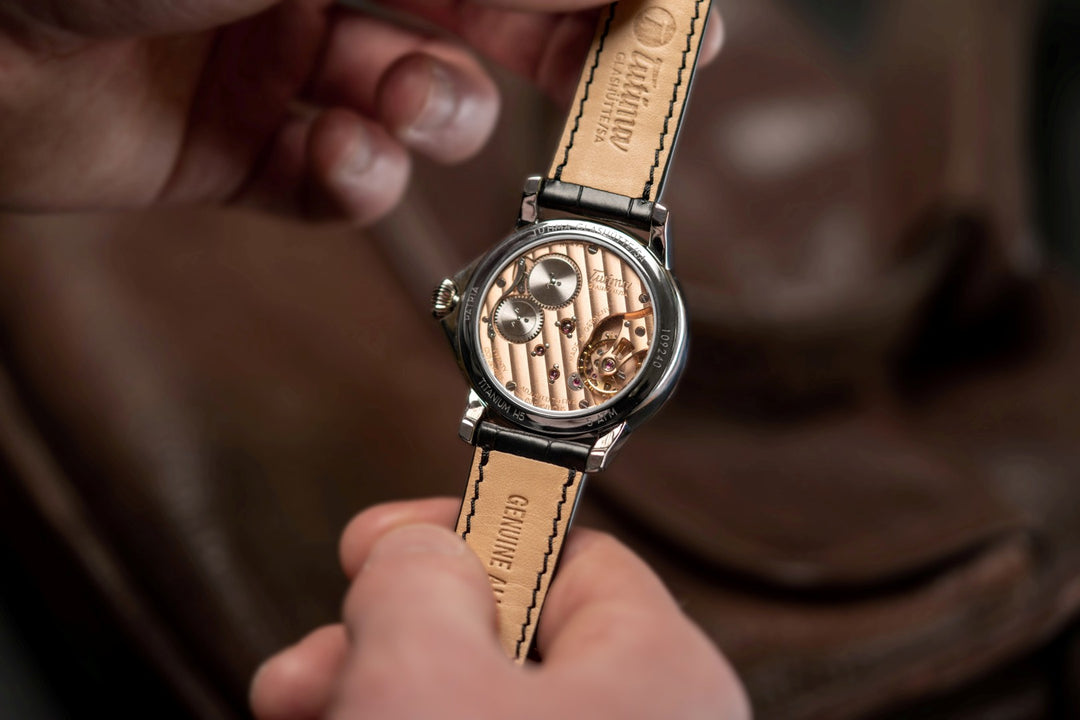 Tutima Patria 41mm Black Dial Black Alligator Strap