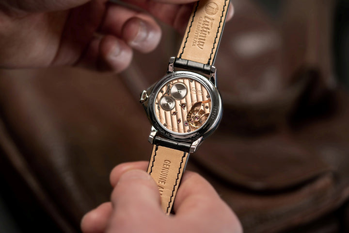 Tutima Patria 41mm Black Dial Black Alligator Strap