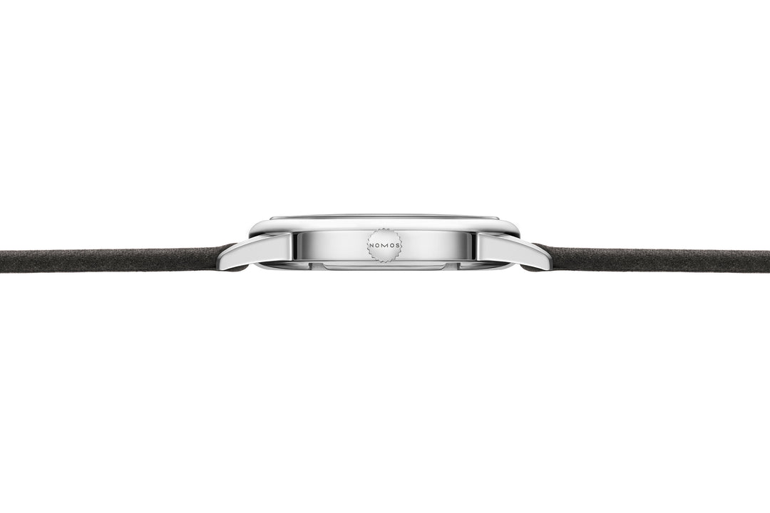 NOMOS Club Campus 38.5mm Rose Dial Anthracite Vegan velour, remborded Strap