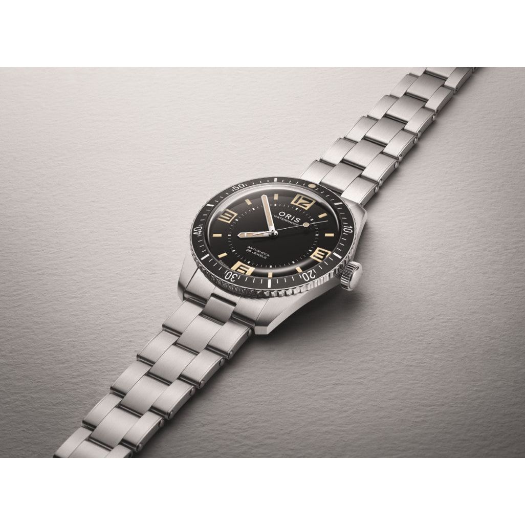 Oris Divers 60th Anniversary Edition 40mm Black Dial Silver Black Steel Bracelet