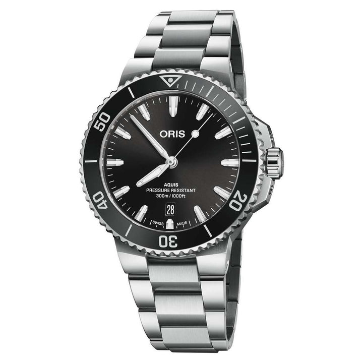Oris Aquis 41.5mm Black Dial Silver Steel Bracelet
