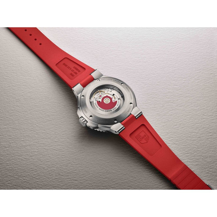 Oris Aquis Relief Date 43.5mm Grey Dial Orange Strap