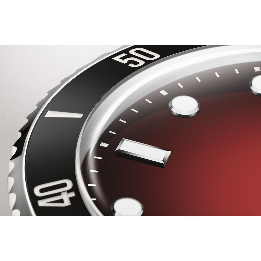 Oris x RedBar Limited edition 39mm Red Dial Silver &amp; Black Steel Bracelet