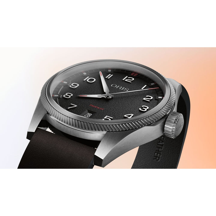 Oris Propilot 41mm Black Dial Black Strap