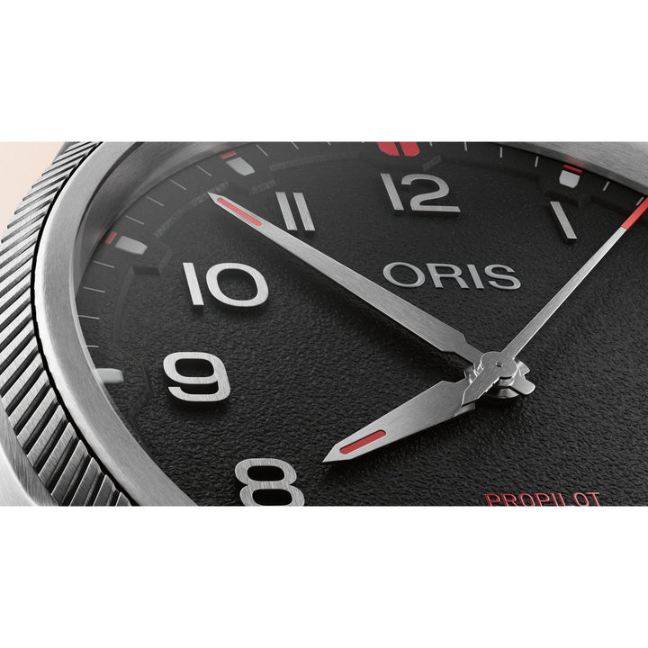Oris Propilot 41mm Black Dial Black Strap