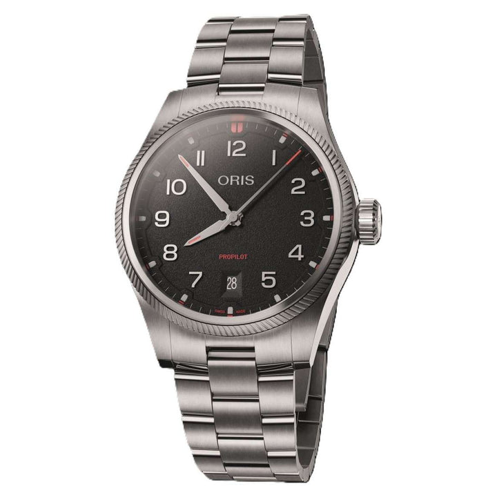 Oris Propilot 41mm Black Dial Stainless Steel Steel Bracelet